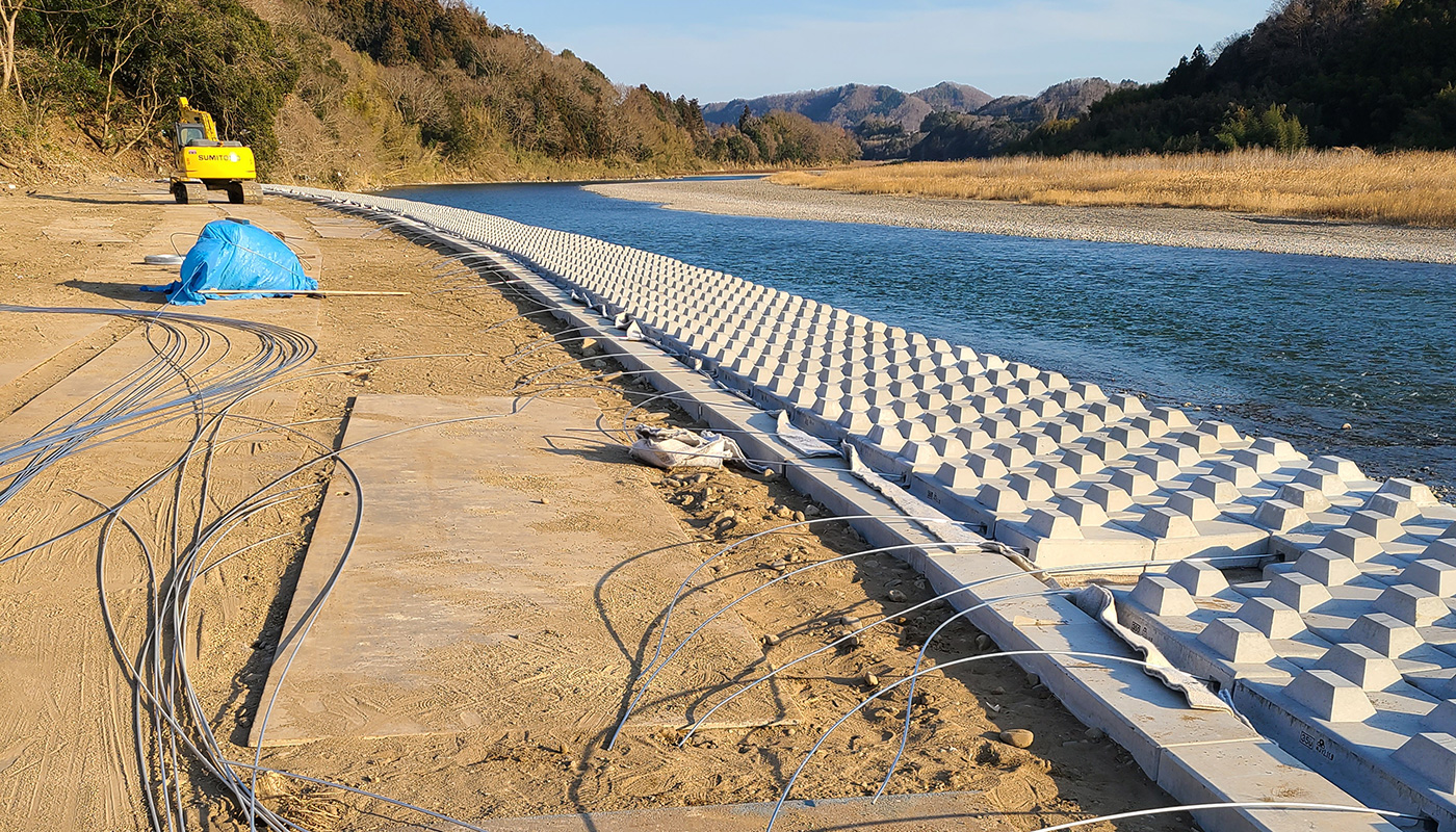 連節ブロック工 工事過程１